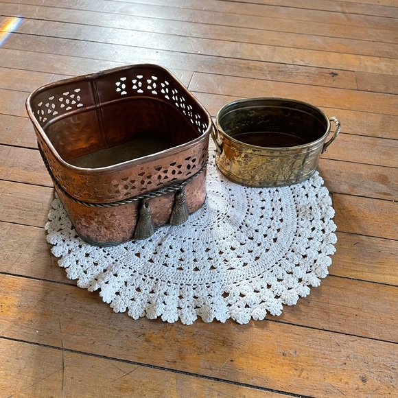 Vintage copper containers